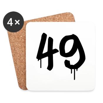 Tag : 49 - Untersetzer (4er-Set) - Weiß - Vorne