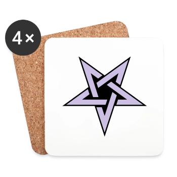 Pentagram__V005 - Untersetzer (4er-Set) - Weiß - Vorne