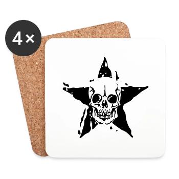 death star tete mort etoile2 - Dessous de verre (lot de 4) - blanc - Devant