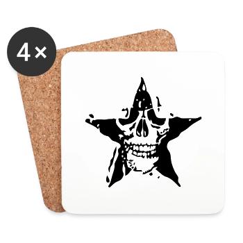 death star death head etoile4 - Coasters (set of 4) - white - Front