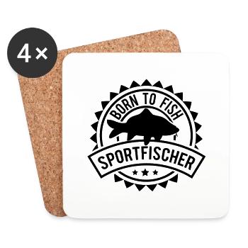 sportfischer - Untersetzer (4er-Set) - Weiß - Vorne