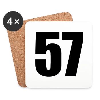 57 - Dessous de verre (lot de 4) - blanc - Devant