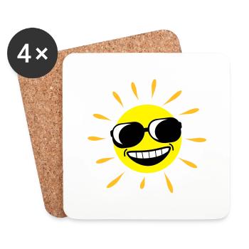 Sun Summer - Untersetzer (4er-Set) - Weiß - Vorne
