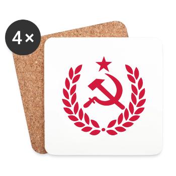 URSS - Dessous de verre (lot de 4) - blanc - Devant