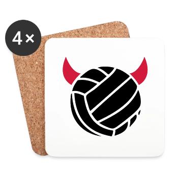 volleyball_ball_hoerner____f2 - Coasters (set of 4) - white - Front