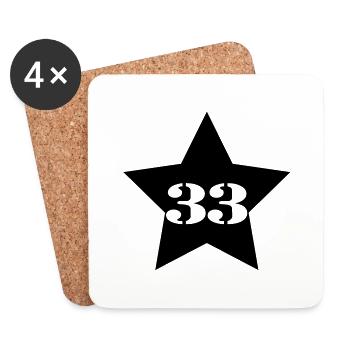 33__star___f1 - Untersetzer (4er-Set) - Weiß - Vorne