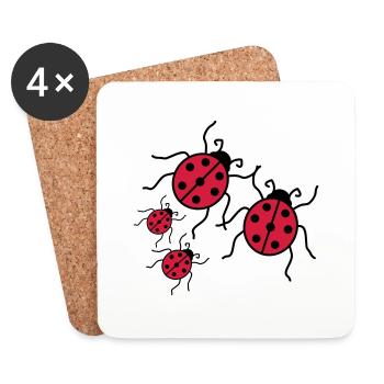 couple love couples 2 children babies mom boy maed - Coasters (set of 4) - white - Front