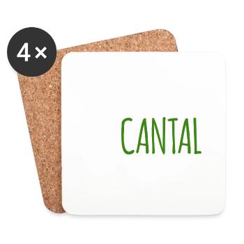 J'peux pas, j'ai Cantal ! - Dessous de verre (lot de 4) - blanc - Devant