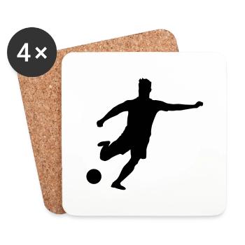 fussballer__f1 - Dessous de verre (lot de 4) - blanc - Devant
