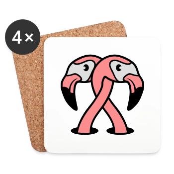 2 friends team couple love couples in love sat - Coasters (set of 4) - white - Front