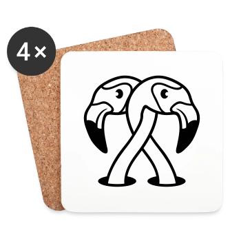 2 friends team couple love couples in love sat - Coasters (set of 4) - white - Front