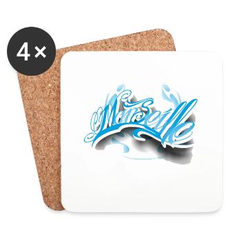 Marseille tattoo - Coasters (set of 4) - white - Front