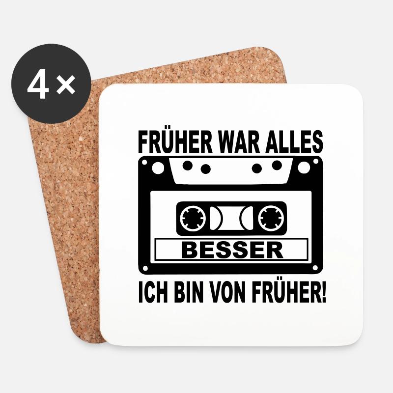 früher war alles besser - Untersetzer (4er-Set) - Weiß