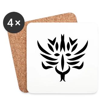 Tribal Fantasy - Coasters (set of 4) - white - Front