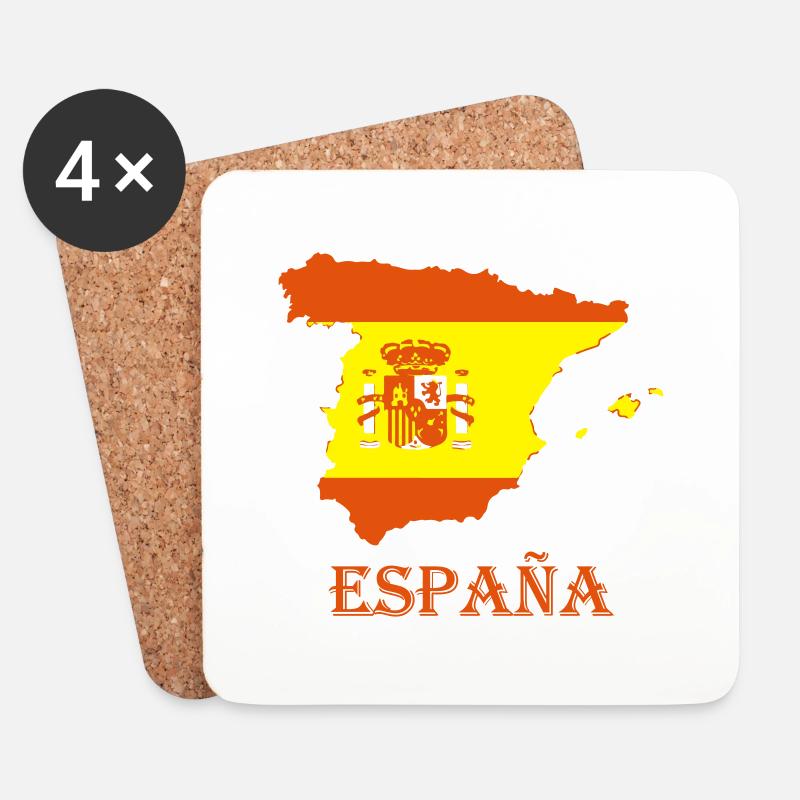 España - Untersetzer (4er-Set) - Weiß