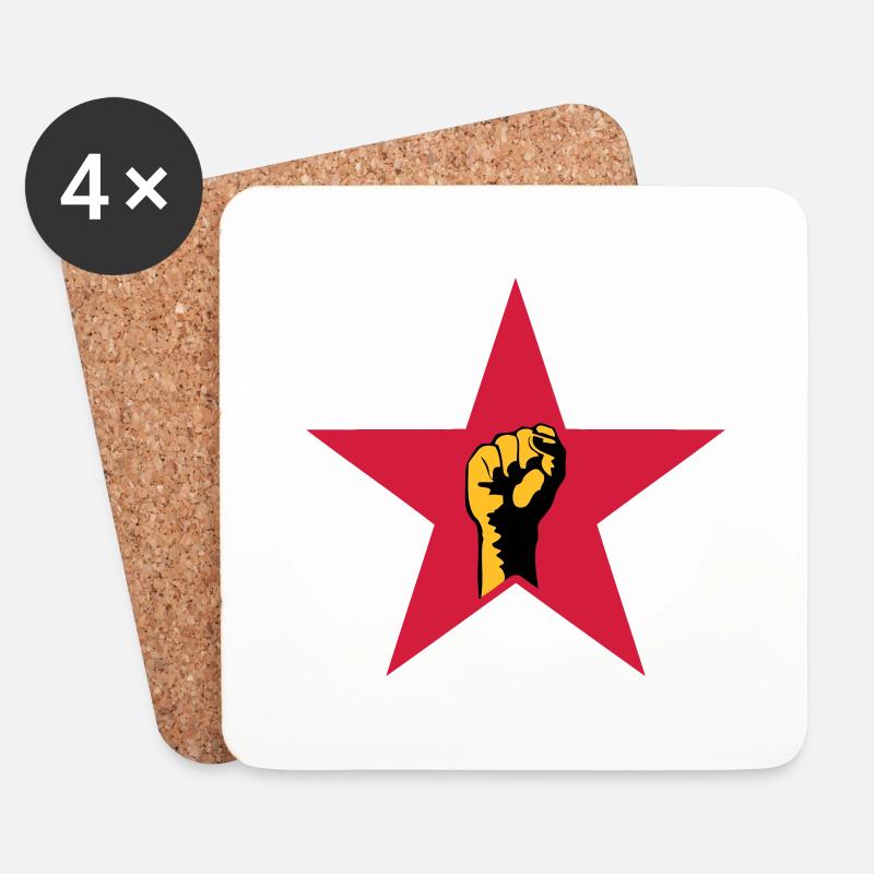 revolution star - Untersetzer (4er-Set) - Weiß
