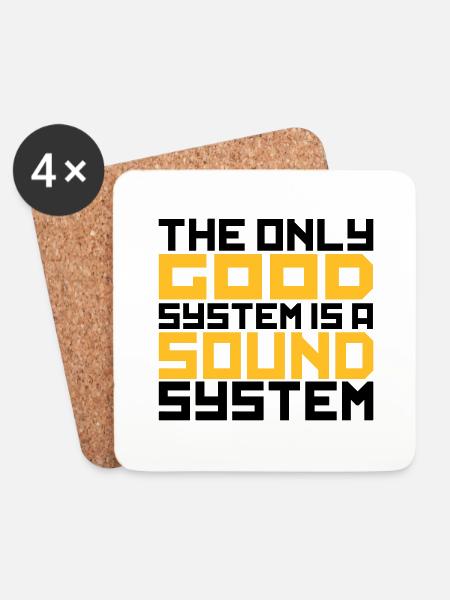 good_sound_2c - Coasters (set of 4) - white