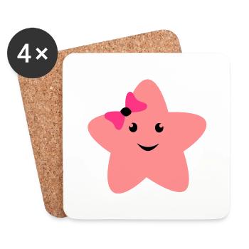 cute_star - Coasters (set of 4) - white - Front