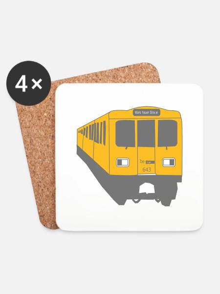 Berlin Train U1 - Untersetzer (4er-Set) - Weiß