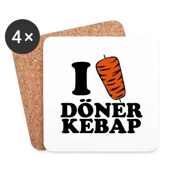 Döner - Untersetzer (4er-Set) - Weiß - Vorne