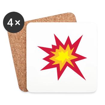 Explosion - Coasters (set of 4) - white - Front