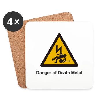 Electricity - death metal - Untersetzer (4er-Set) - Weiß - Vorne