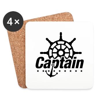captain_tk1 - Untersetzer (4er-Set) - Weiß - Vorne