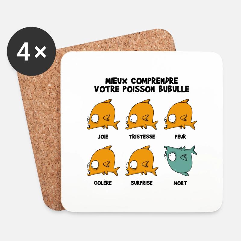 Mieux_comprendre_bubulle - Untersetzer (4er-Set) - Weiß