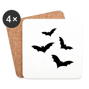 bats - Coasters (set of 4) - white - Front
