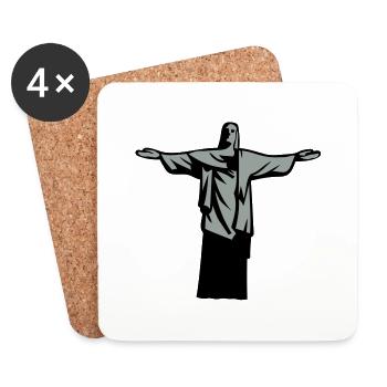 christ redeemer statue rio janeiro - Coasters (set of 4) - white - Front
