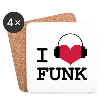I Love Funk! - Coasters (set of 4) - white - Front
