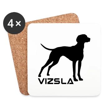 Vizsla - Untersetzer (4er-Set) - Weiß - Vorne