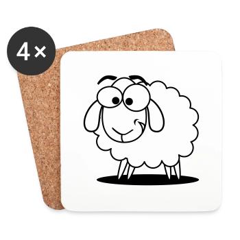 Sheep - © roil - Dessous de verre (lot de 4) - blanc - Devant