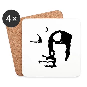buddha face - Untersetzer (4er-Set) - Weiß - Vorne