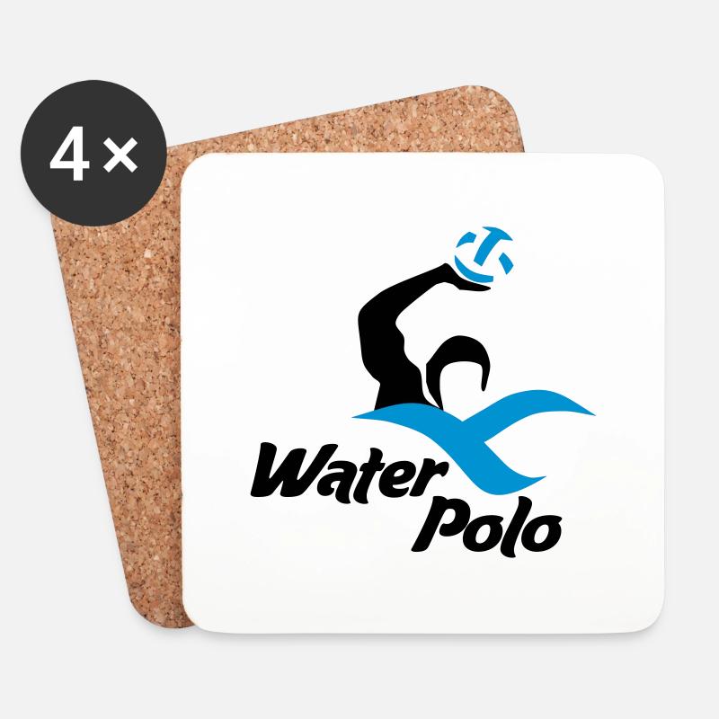 waterpolo - Untersetzer (4er-Set) - Weiß