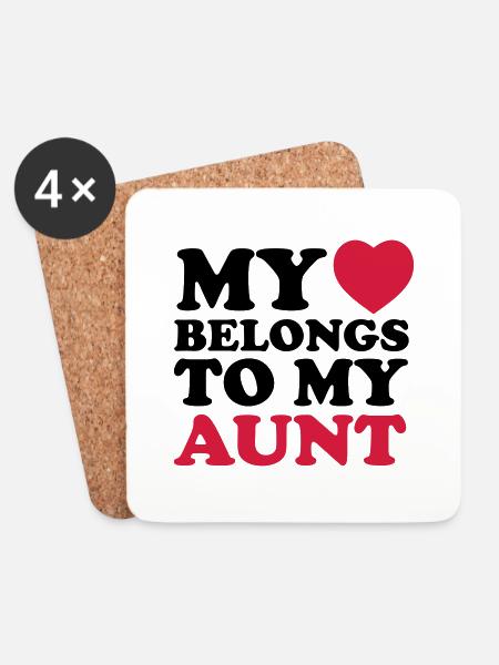 MHBTM aunt - Untersetzer (4er-Set) - Weiß