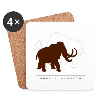 wolliges Mammut - Dessous de verre (lot de 4) - blanc - Devant