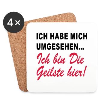 I'm the coolest here - Coasters (set of 4) - white - Front