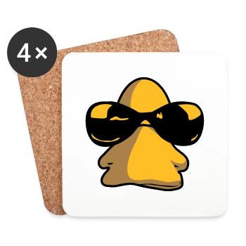 sunglasses_duck - Dessous de verre (lot de 4) - blanc - Devant