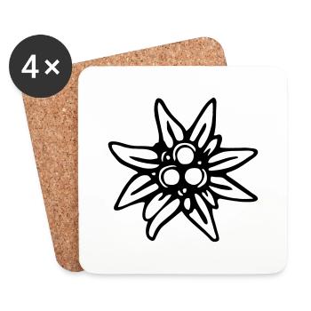Edelweiss - Untersetzer (4er-Set) - Weiß - Vorne