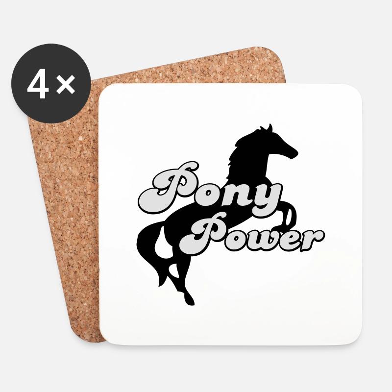 Pony - Untersetzer (4er-Set) - Weiß
