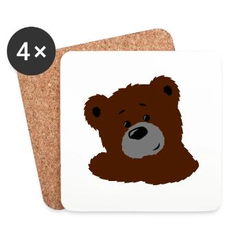 Teddy - Dessous de verre (lot de 4) - blanc - Devant