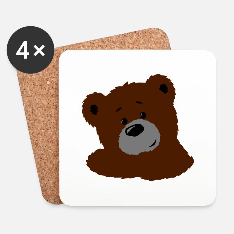Teddy - Untersetzer (4er-Set) - Weiß