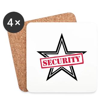 Security Stamp Design - Dessous de verre (lot de 4) - blanc - Devant