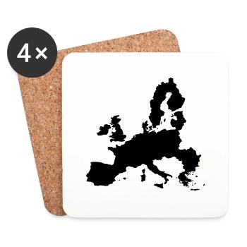 Karte von Europa Europa Europa - Untersetzer (4er-Set) - Weiß - Vorne