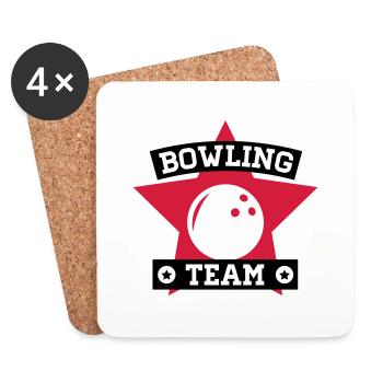 bowling_team__1_f2 - Untersetzer (4er-Set) - Weiß - Vorne