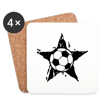 star football - Coasters (set of 4) - white - Front