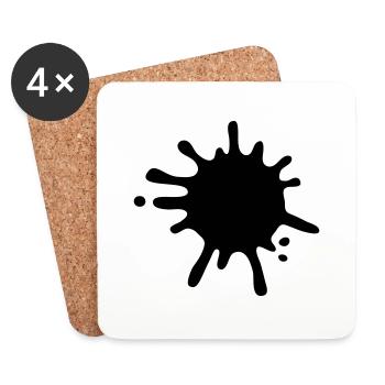 klecks_f1 - Coasters (set of 4) - white - Front