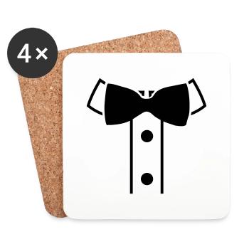 fliege_f1 - Coasters (set of 4) - white - Front