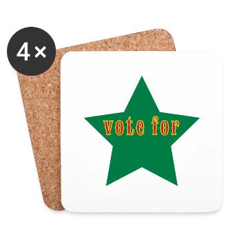 vote_for_ - Untersetzer (4er-Set) - Weiß - Vorne